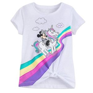Minnie Mouse & Unicorn Knotted T-shirt for Girls